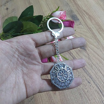 Gümüş İsimli Telkari İşlemeli Anahtarlık - 7