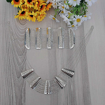 Gümüş Urfa Akıtma Kolye Bileklik Set - 2